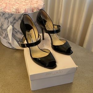 Jimmy Choo black patent sandal